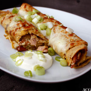grover luksuspannekaker med bacon og gratinert ost