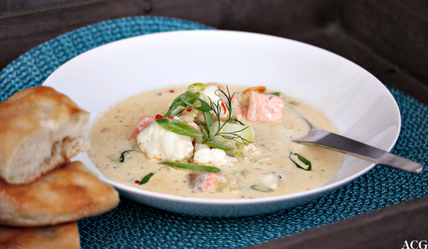 klassisk kremet fiskesuppe