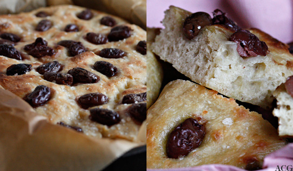 eltefritt focaccia med oliven