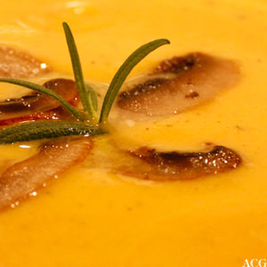 gresskarsuppe med rosmarin