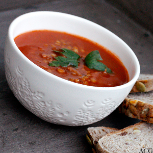 tomatsuppe med linser