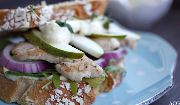 sandwich med karridressing