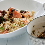 Lakserisotto med Hellstrøms mastersaus