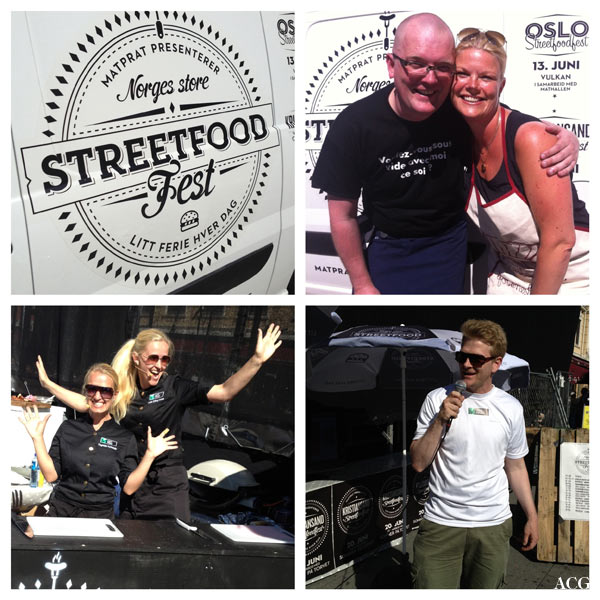 Bildecollage fra StreetFood-fest i Kristiansand