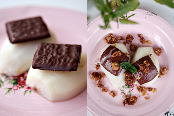 to biler av pærer med After Eight
