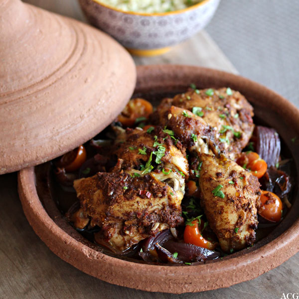 tagine med kylling og grønnsaker