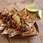 Quesadilla med bønnesalsa