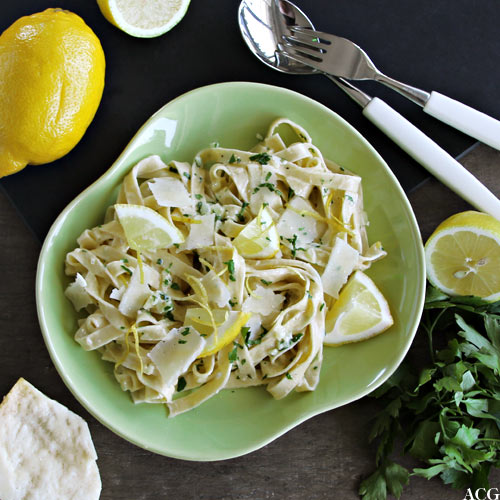 tallerken med pasta al limone