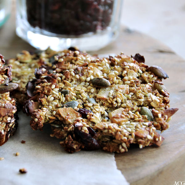 Nærbilde av energi cookie