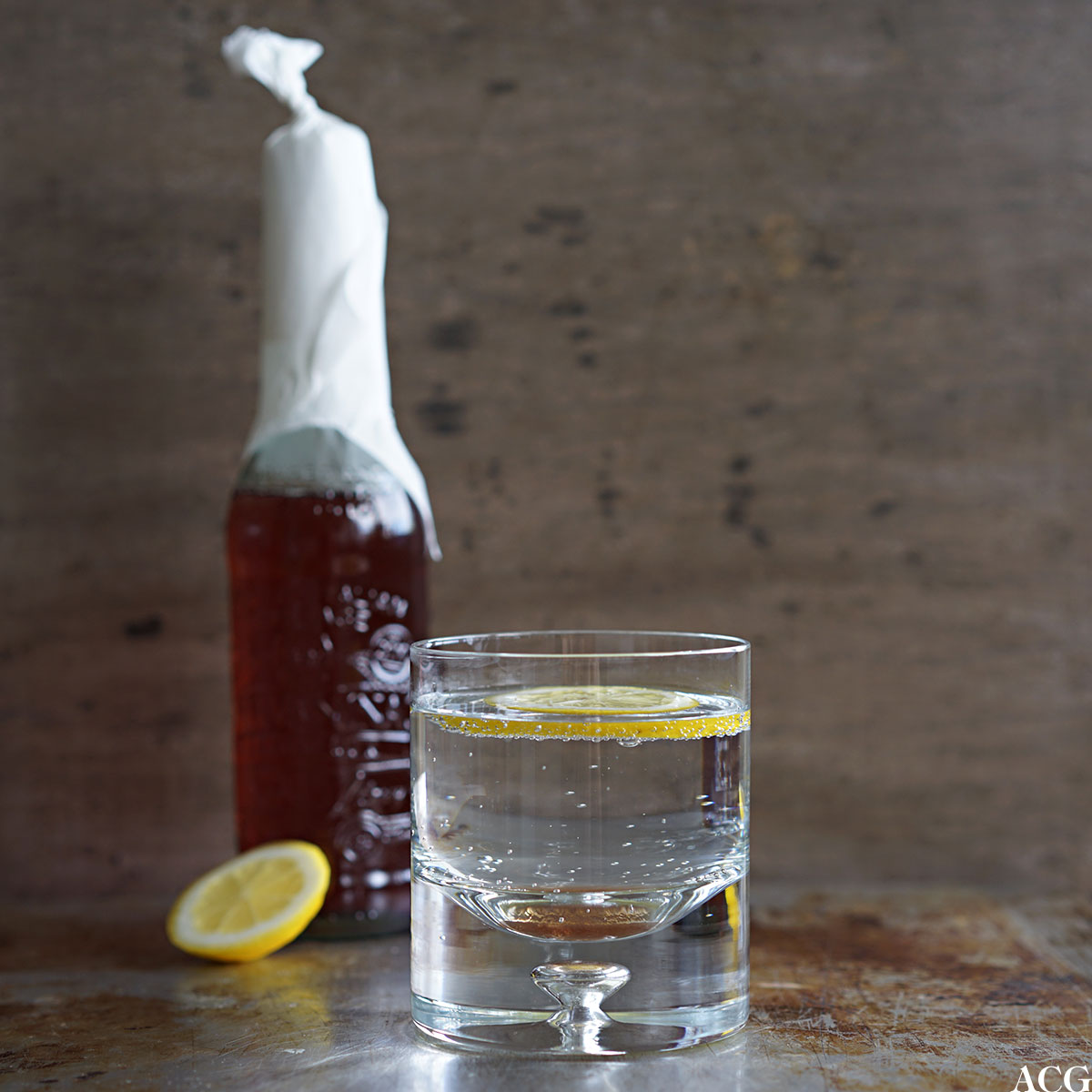 sodavann med lavendesirup