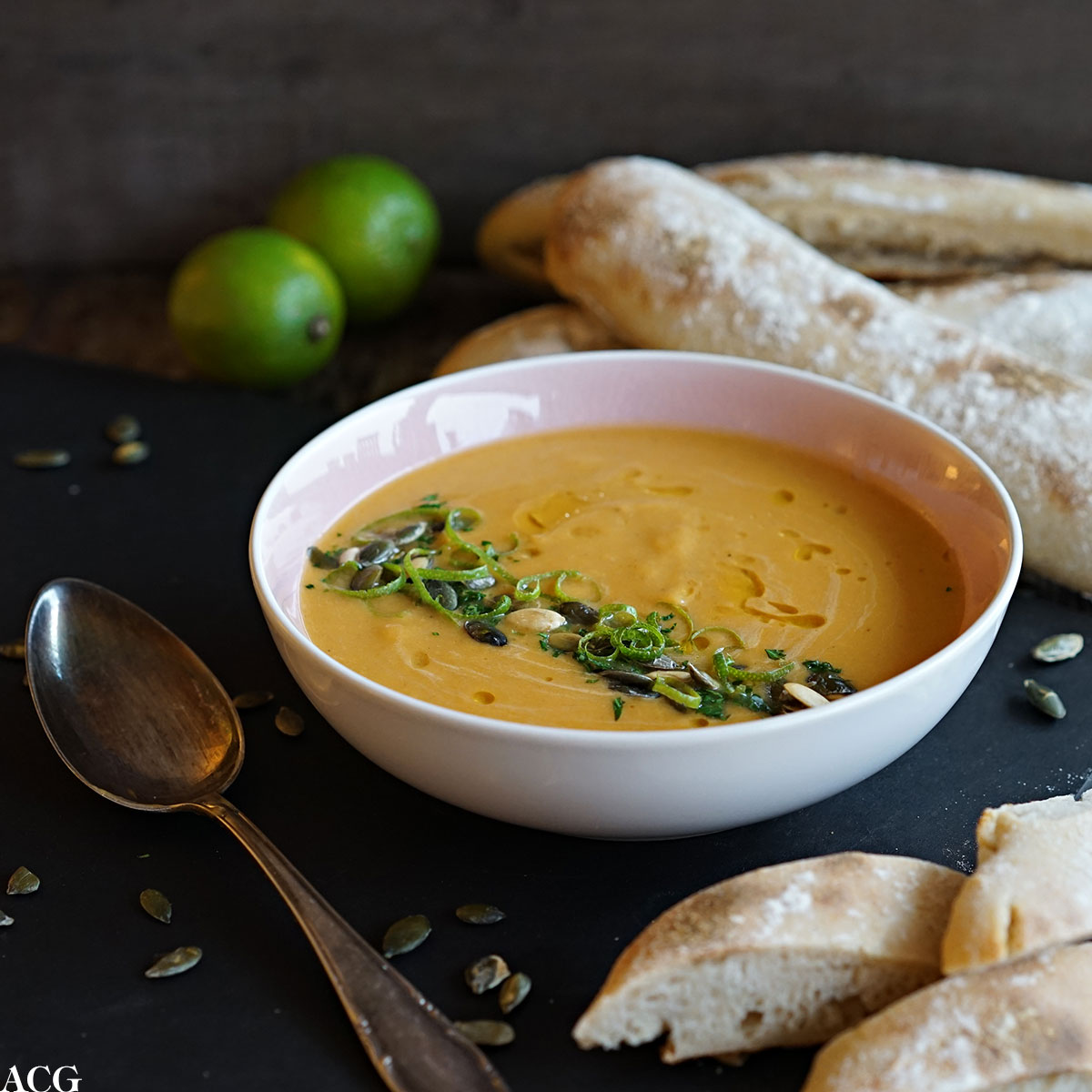 gresskarsuppe med rød curry
