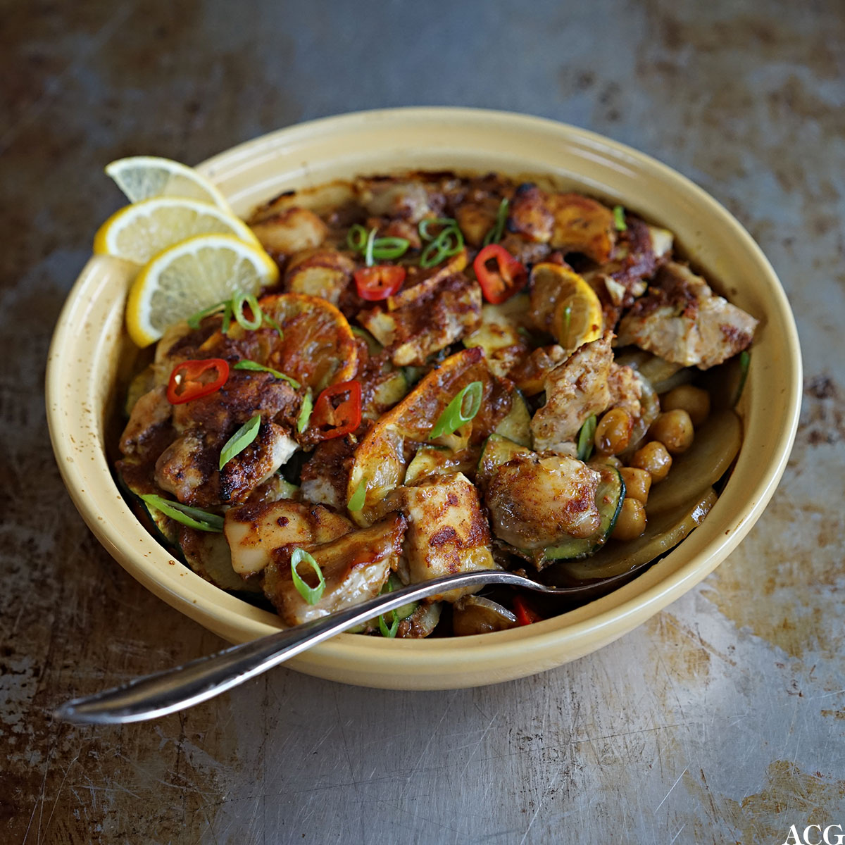 kyllingform med ras el hanout