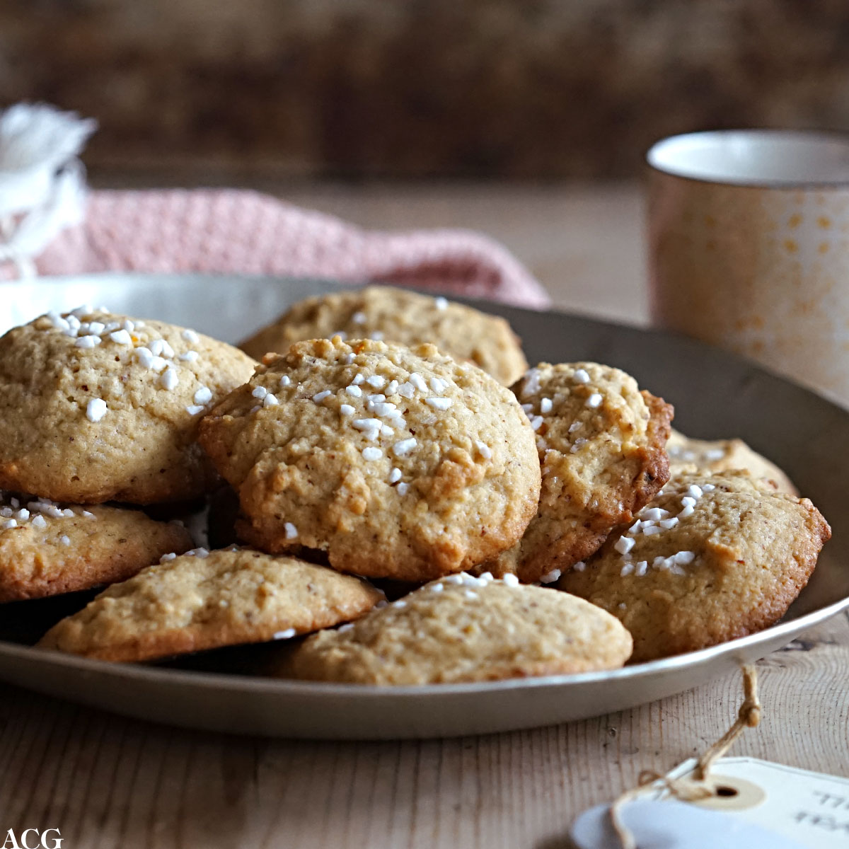 mandelcookies med appelsinsmak