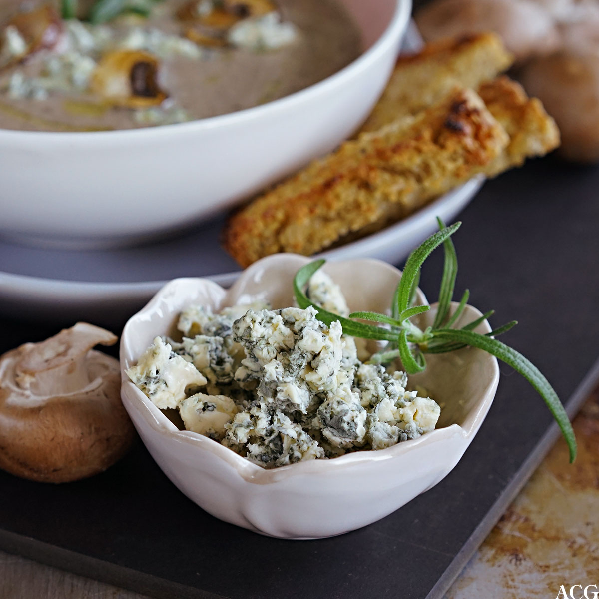 blåmuggost til soppsuppe