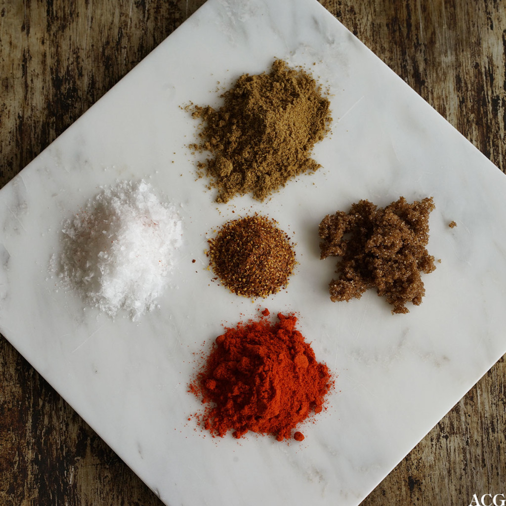 ingredienser til grillkrydder - dry rub