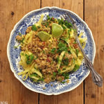 Pasta med krabbe, lime og koriander