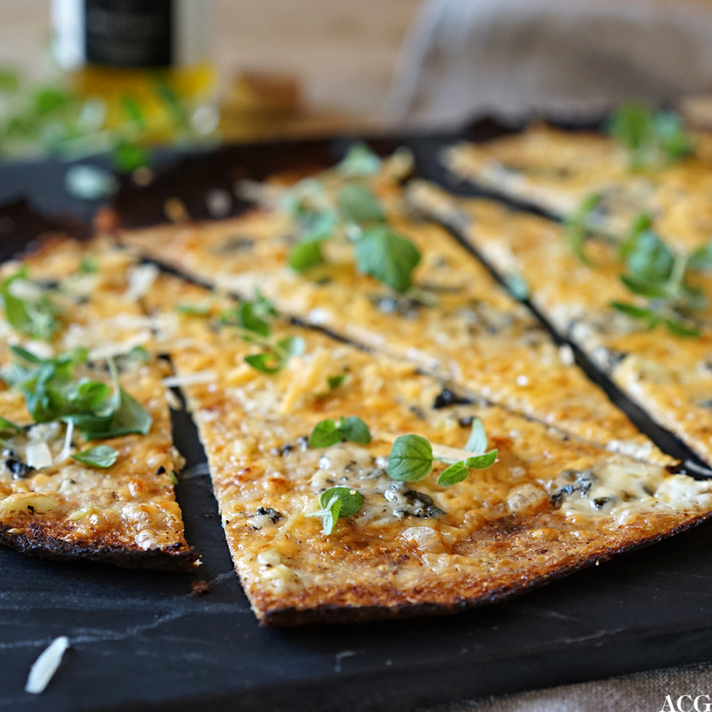pizzabunn med blomkål som hovedingrediens