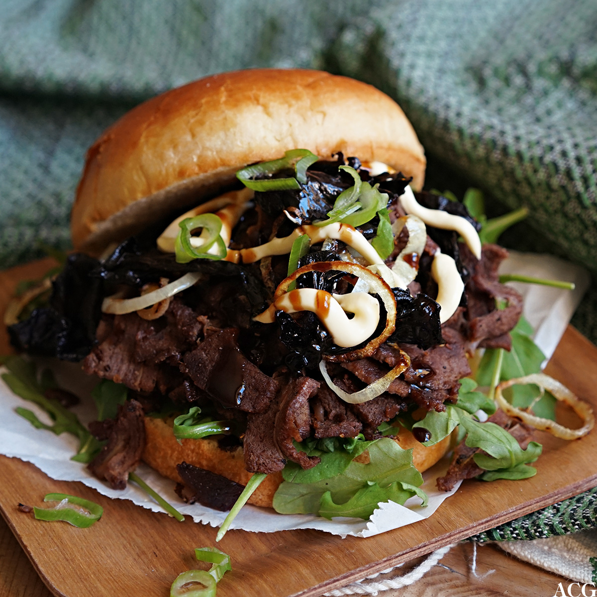 Reinskavburger med japanske smaker