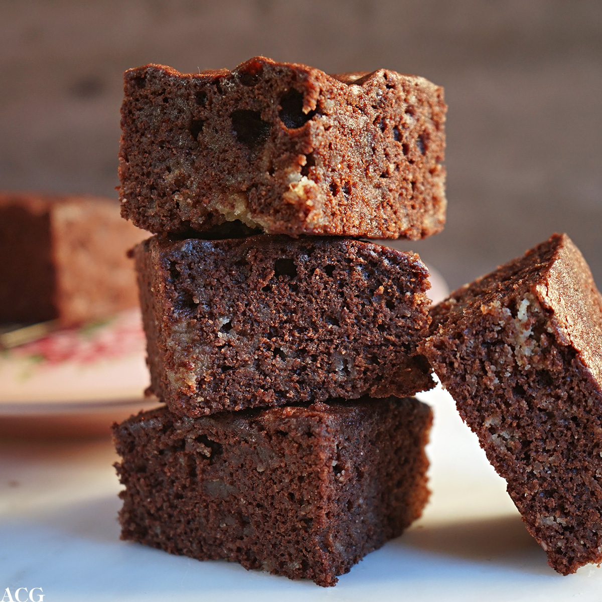 brownies med marsipan